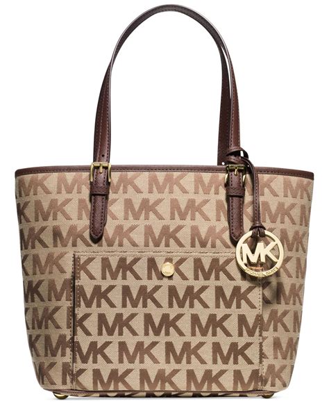 michael kors jet set medium signature jacquard snap pocket tote|Jet Set Medium Pocket Tote Bag .